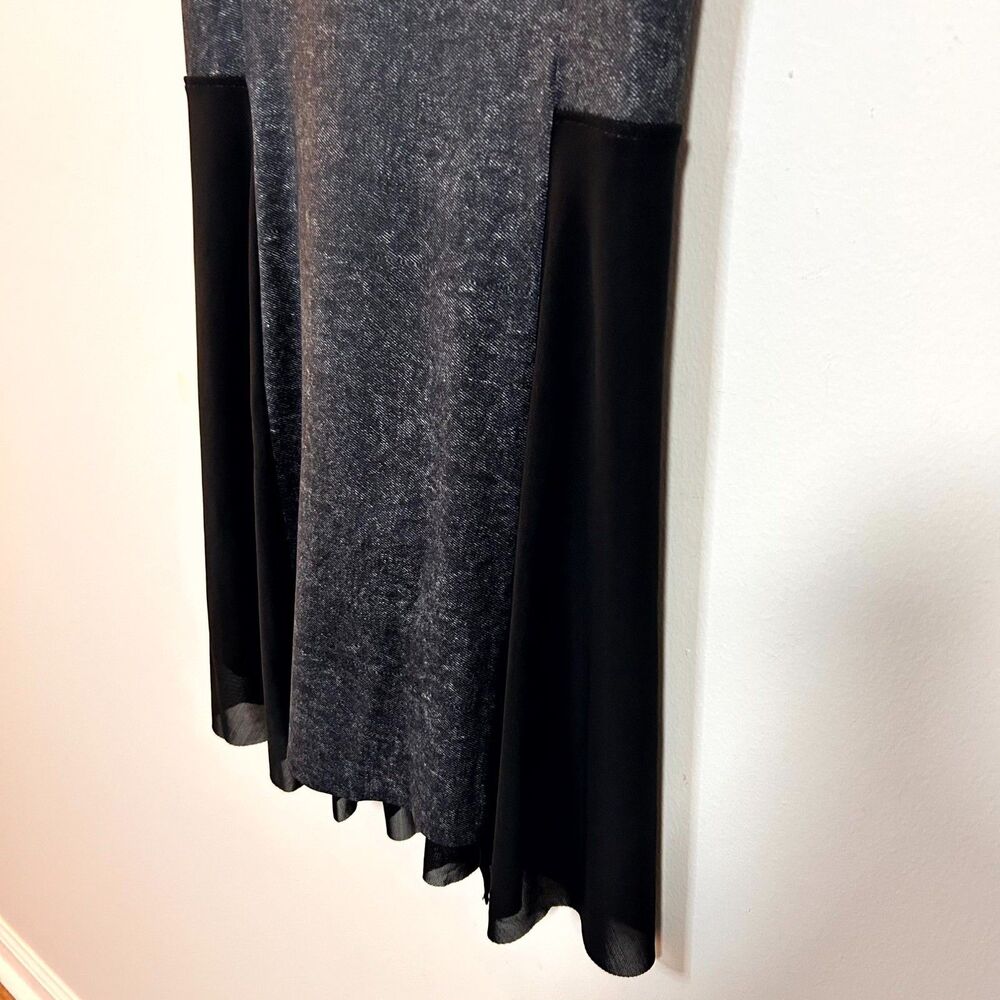 Ellesse Teasel Tennis Dress Women 10 Black Denim Racerback Sleeveless Active NWT - Picture 5 of 14